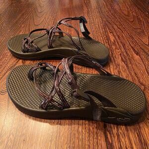 Chaco Zong X EcoTread Women's Hiking Sandals Chocolate Brown Adjustable slipon 8